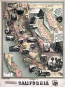 California 1888 State Map 24x31, California 1888 State Map